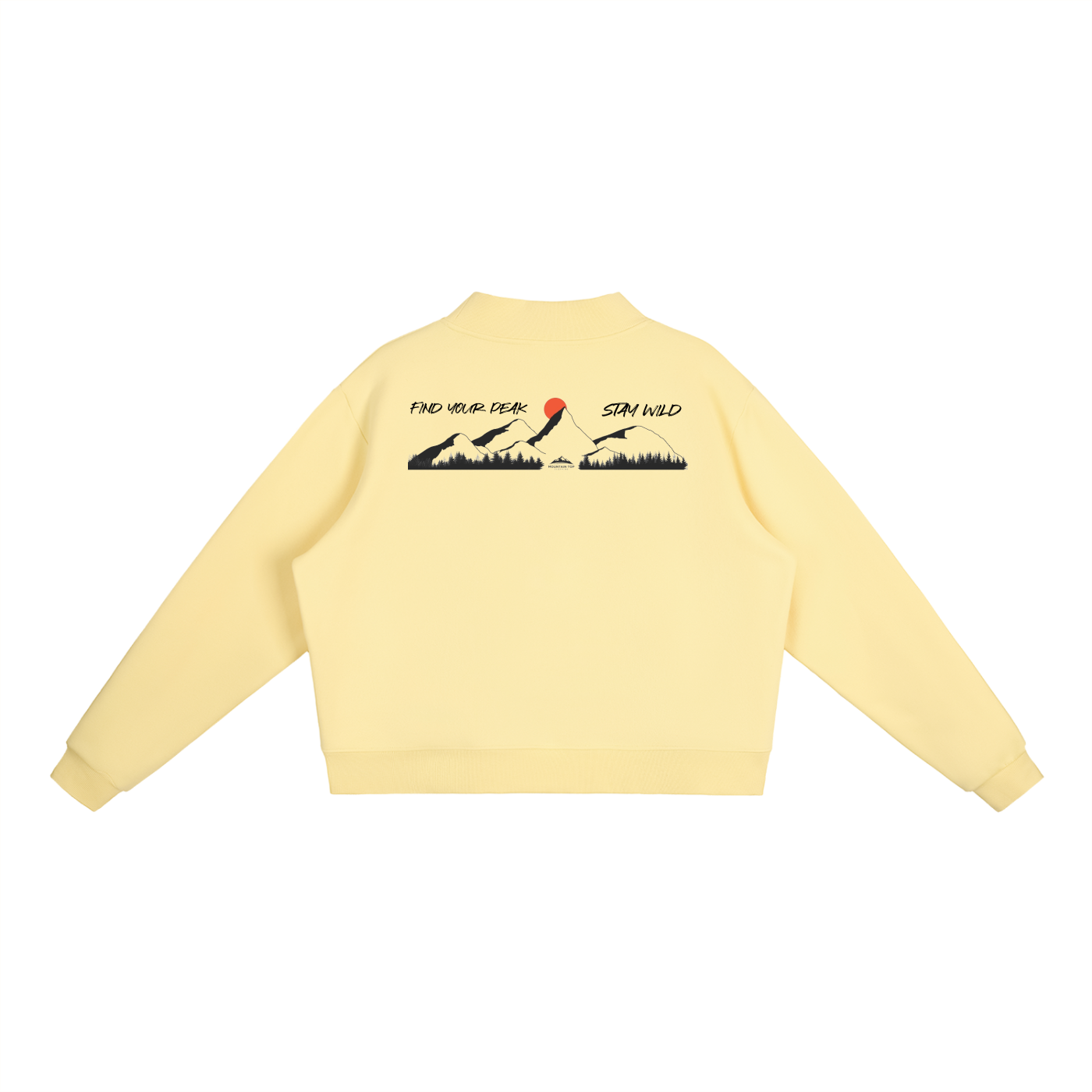 Essential Fleece Mock-Neck Crew Sweatshirt