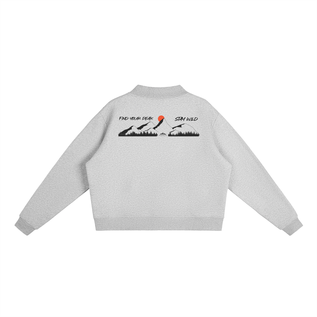 Essential Fleece Mock-Neck Crew Sweatshirt