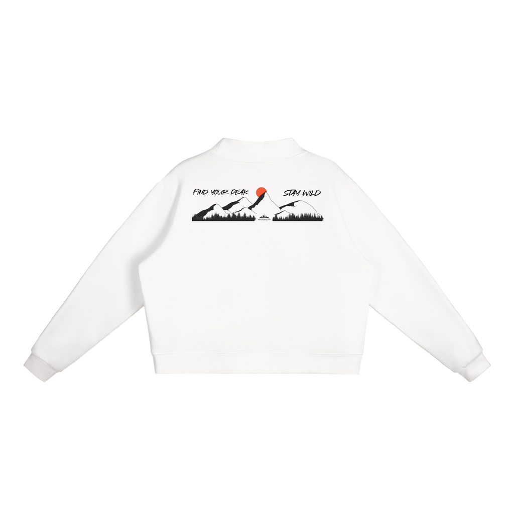 Essential Fleece Mock-Neck Crew Sweatshirt