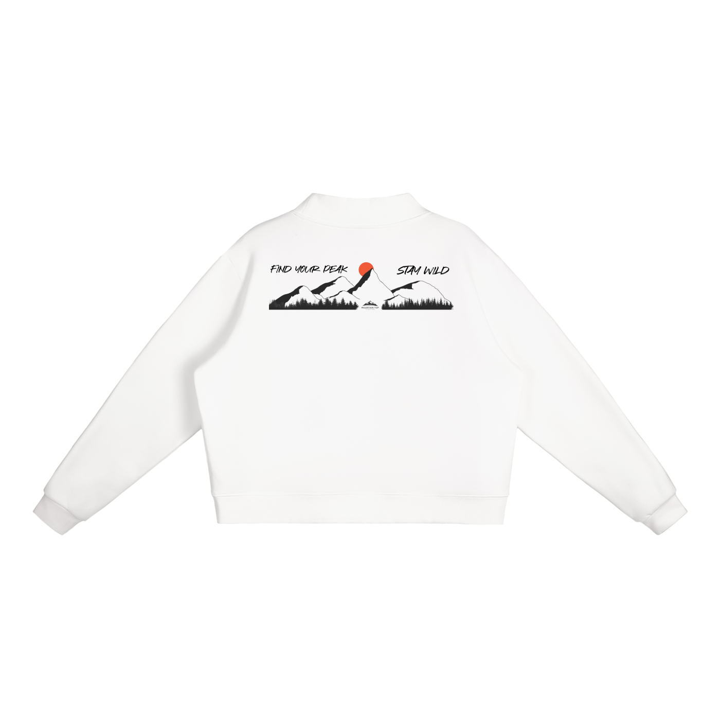 Essential Fleece Mock-Neck Crew Sweatshirt