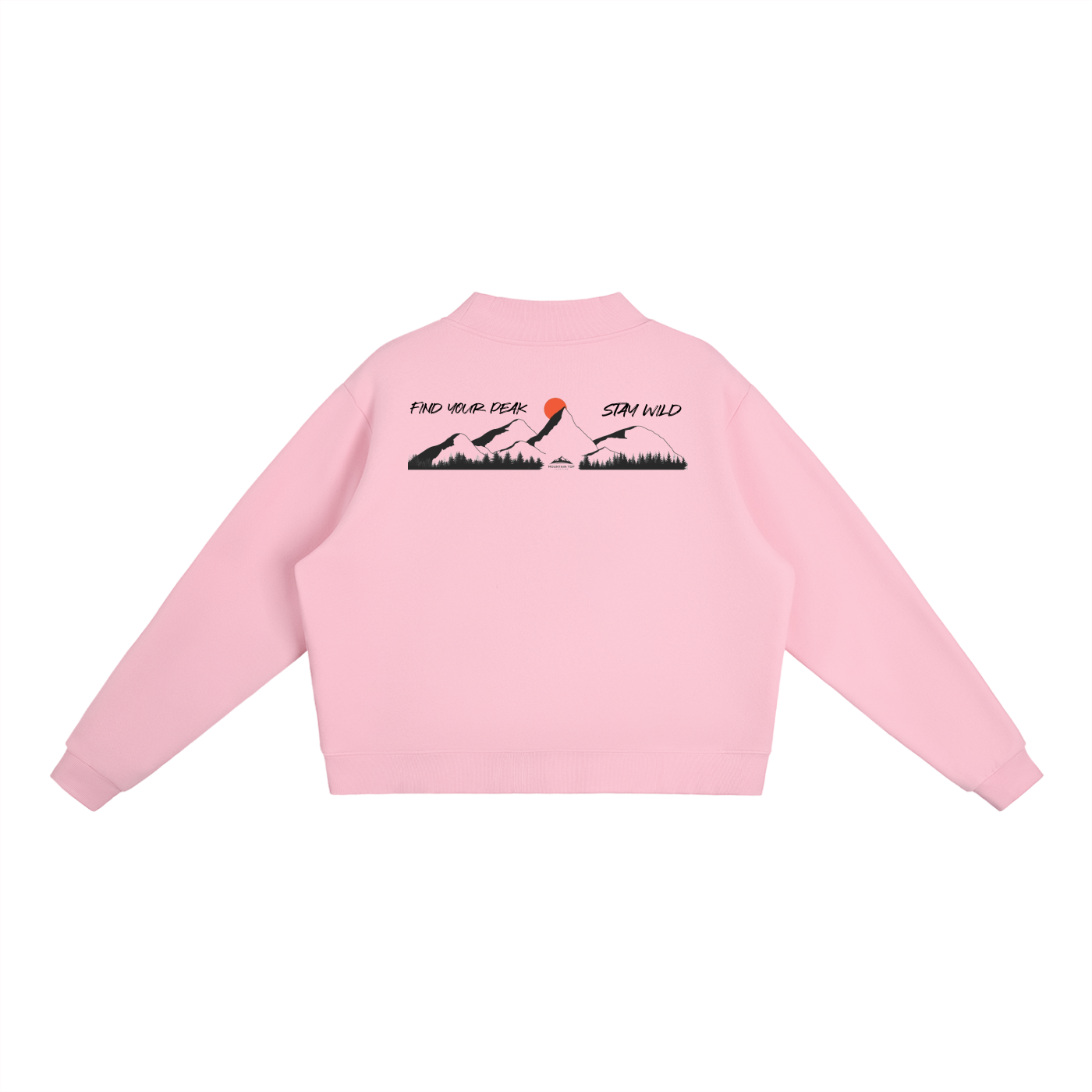 Essential Fleece Mock-Neck Crew Sweatshirt