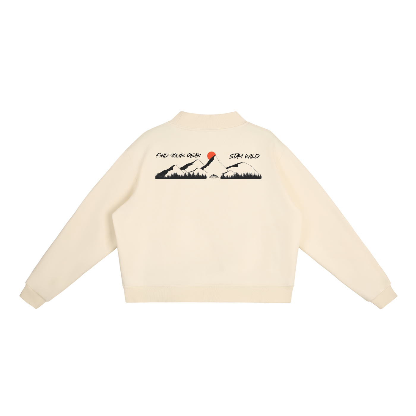 Essential Fleece Mock-Neck Crew Sweatshirt